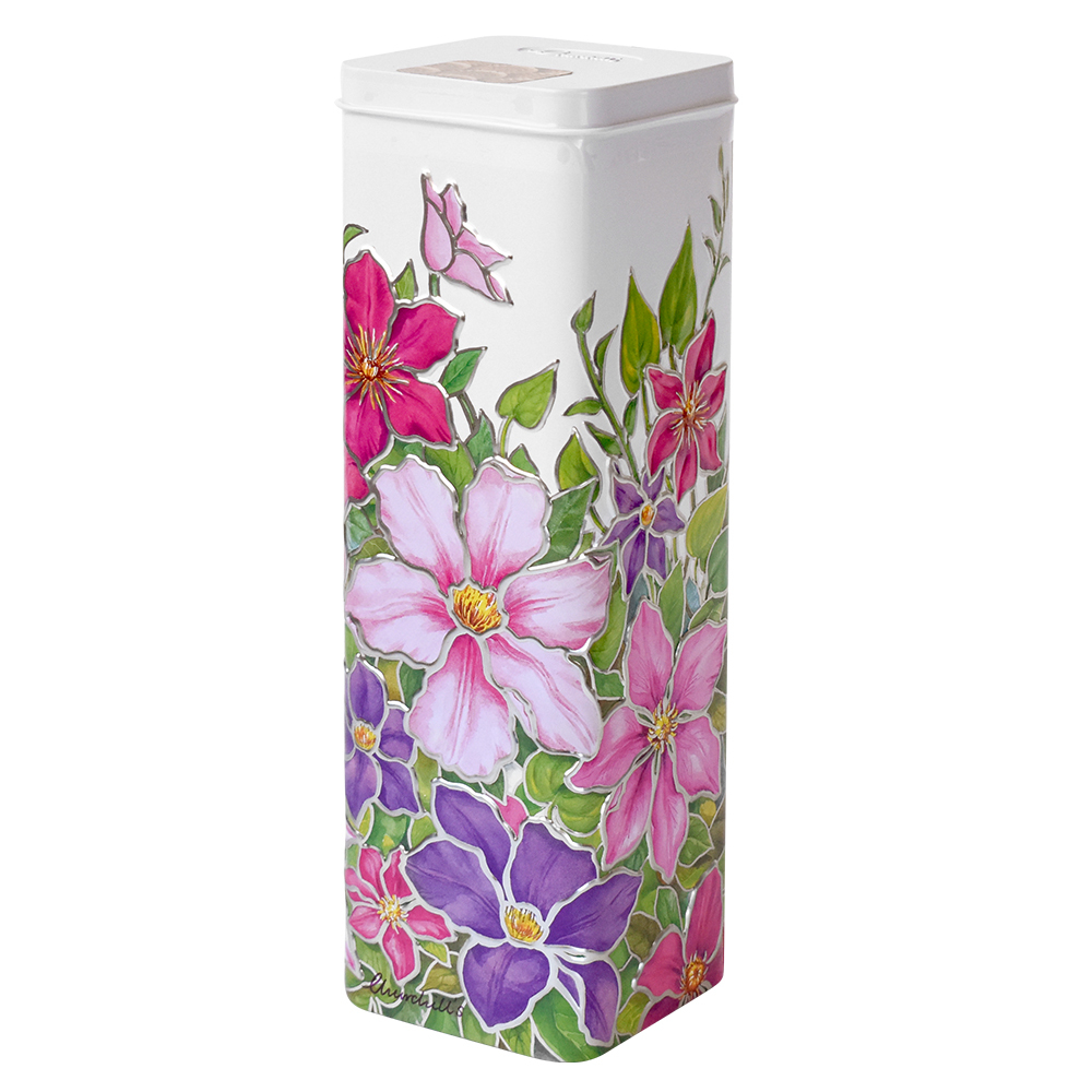 チャーチル ロング缶 フラワー缶 アイリス クレマチス リリー チョコ