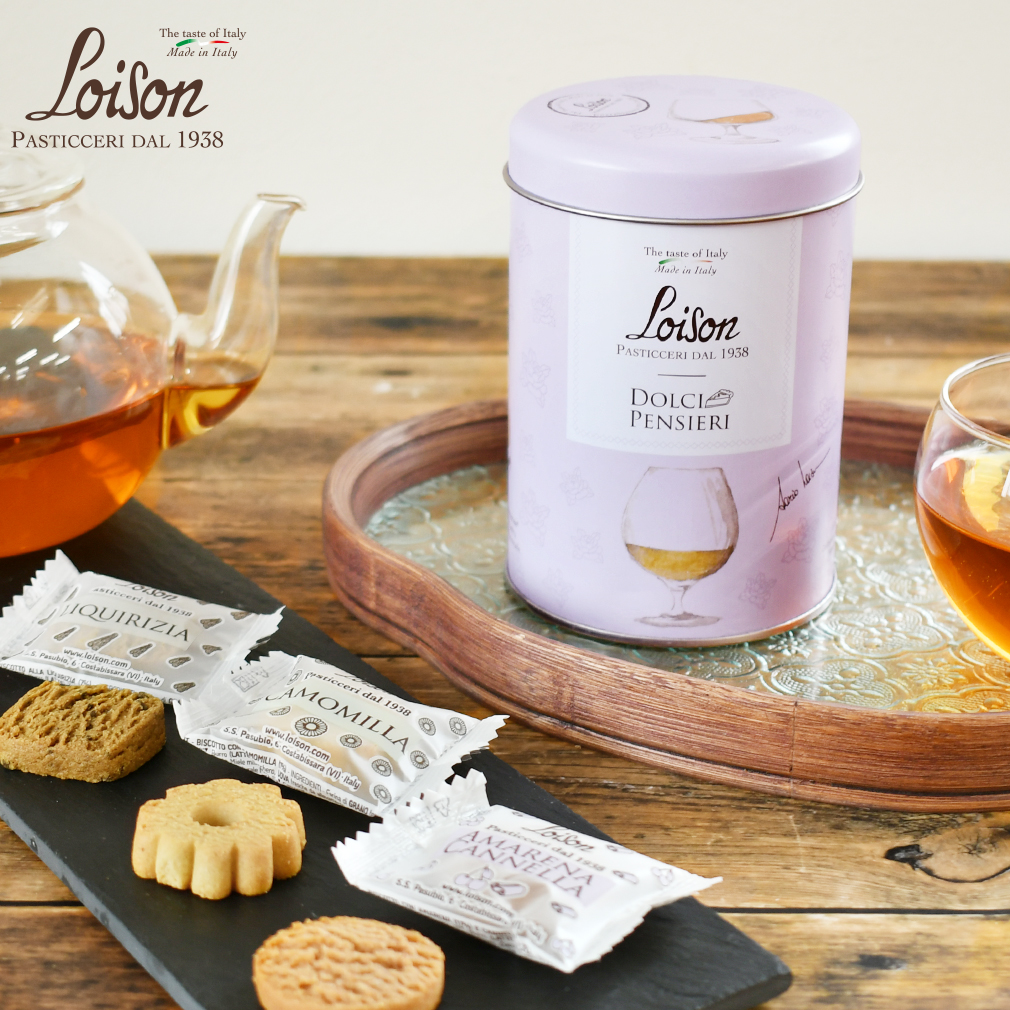 Loison アソートクッキー 缶入り 個包装 ロイゾン イタリア産 ラッテ缶