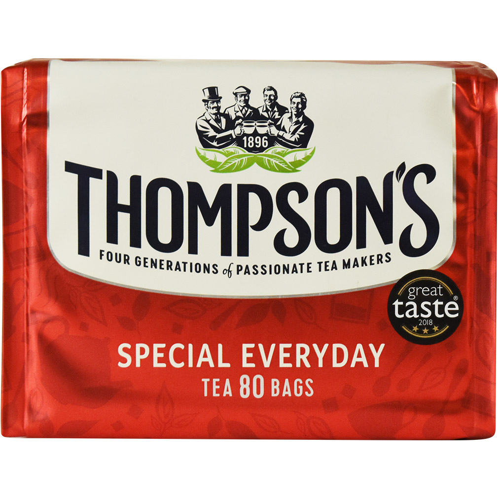 紅茶 トンプソンズティー 250g ティーバッグ80袋 THOMPSON'S TEA イギリス アッサムティー 大容量 おしゃれ 手土産 バレンタインデー ホワイトデー FD798｜montagne-y｜02