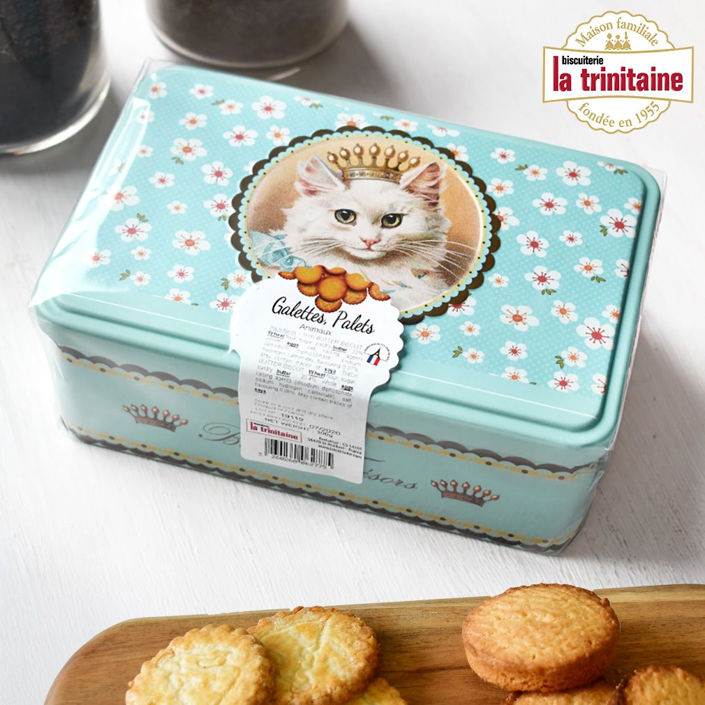 ラ・トリニテーヌ ネコ スクエア缶 ティン缶入り 厚焼きパレット ラ・トリニテーヌ ネコ スクエア缶 ティン缶入り 厚焼きパレット