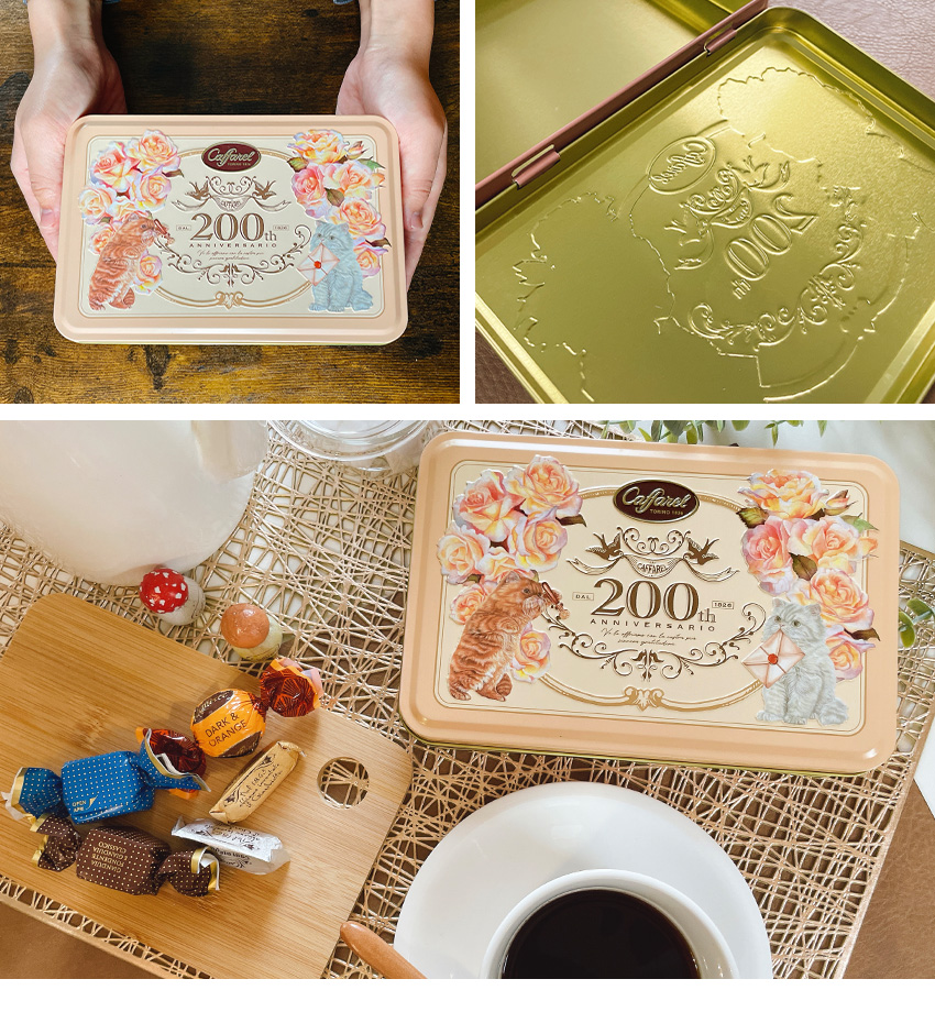 期間限定 カファレル ローズキャット缶 チョコレート ジャンドゥーヤ