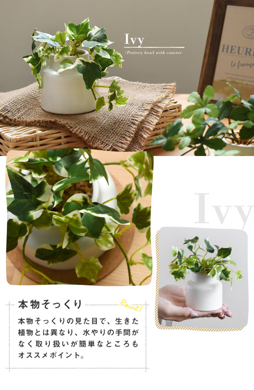 キシマ（KISHIMA） CT触媒 フェイクグリーン 陶器鉢(S) コルク