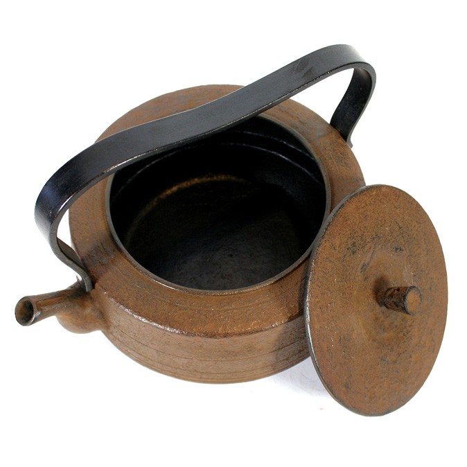 南部鉄器 南部鉄瓶 IH対応 直火対応 広口 1.5L 錆色 サビ色 IRON