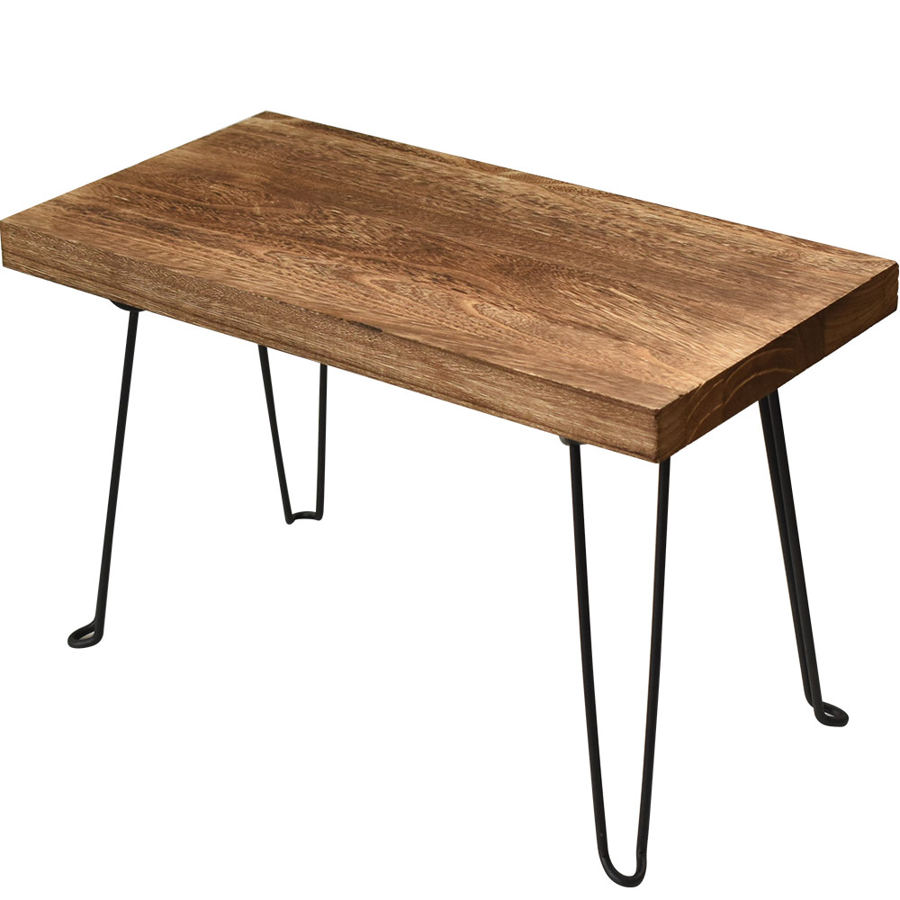 木製 ローテーブル 折り畳み おしゃれ  スクエア ラウンド 天然木 アイアン コンパクト 完成品 ミニテーブル スチール 北欧 小さめ 簡易 プレゼント IT846｜montagne-y｜02