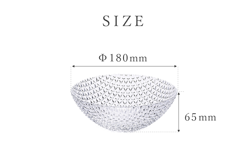 ガラスボウル 18cm 1枚 サラダボウル ボール スープ皿 深皿 深鉢