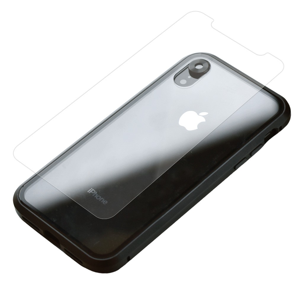 Apple アルミバンパー背面ガラス iPhoneケース 3点セット マグネット