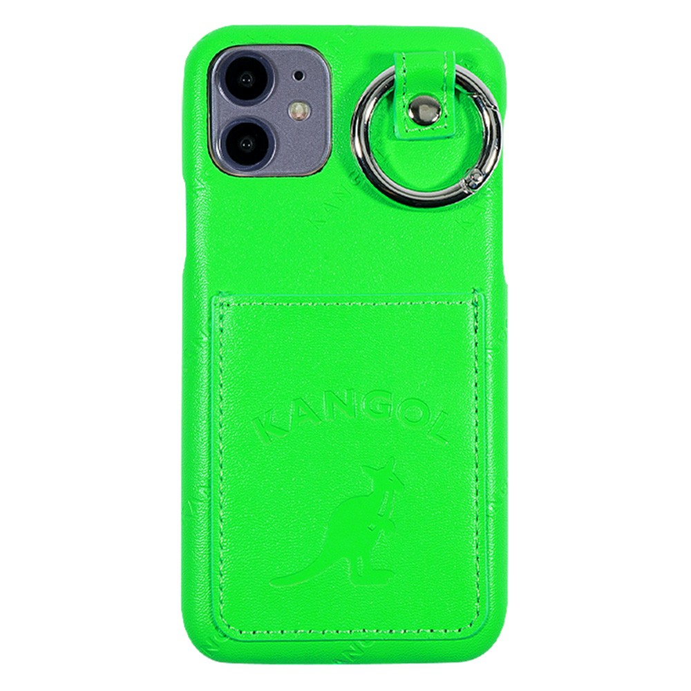 KANGOL 背面カバー カラビナ&amp;ポケット付  iPhoneケース iPhoneSE(第2世代) ...