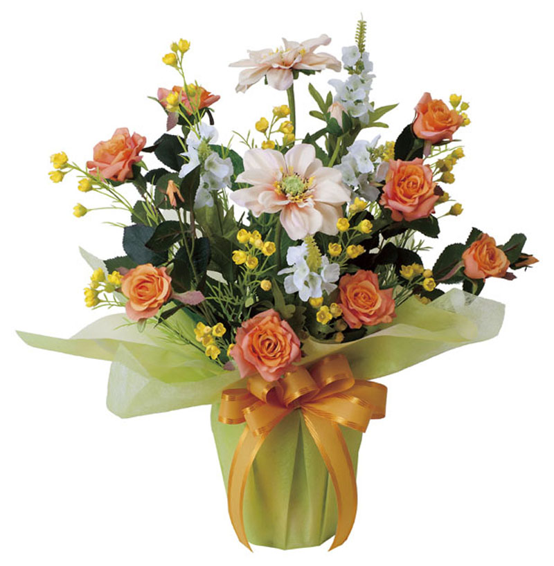 アートフラワー（光触媒造花）、光の楽園　サンセットローズ