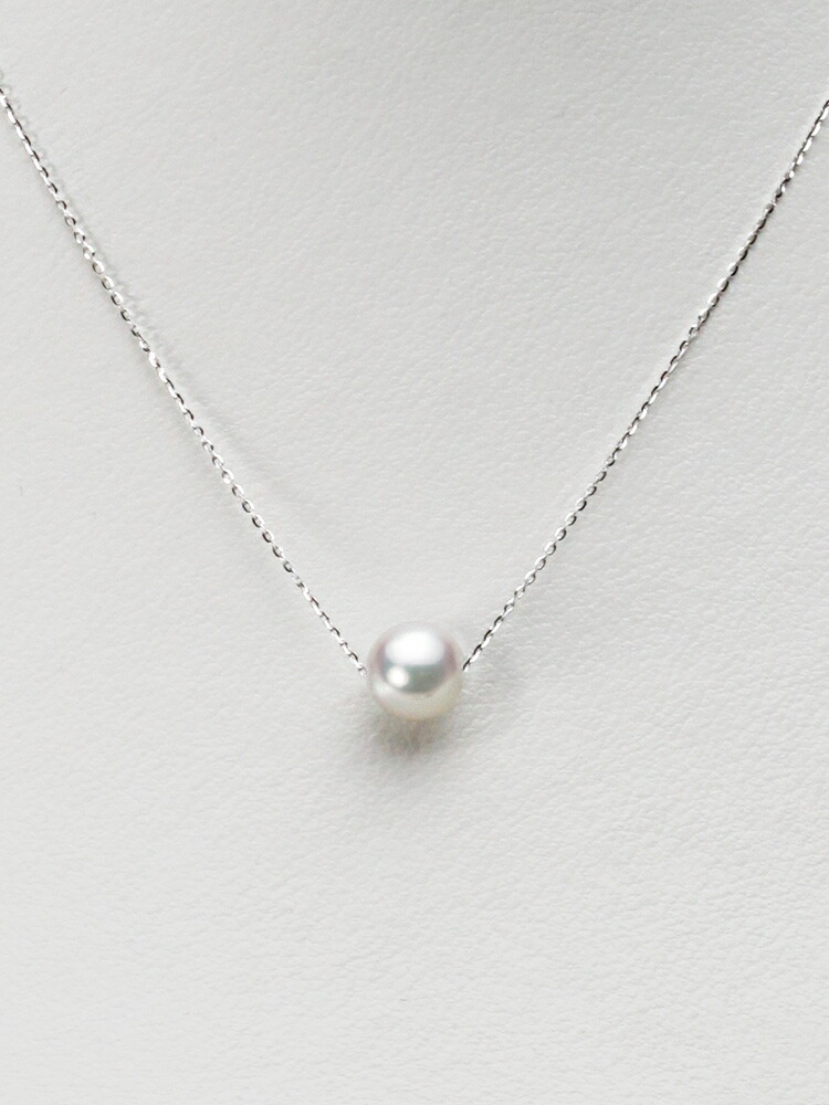工場直売 ムーンレーベル 公式] パール ネックレス 一粒 あこや真珠 7.5mm アクセサリー