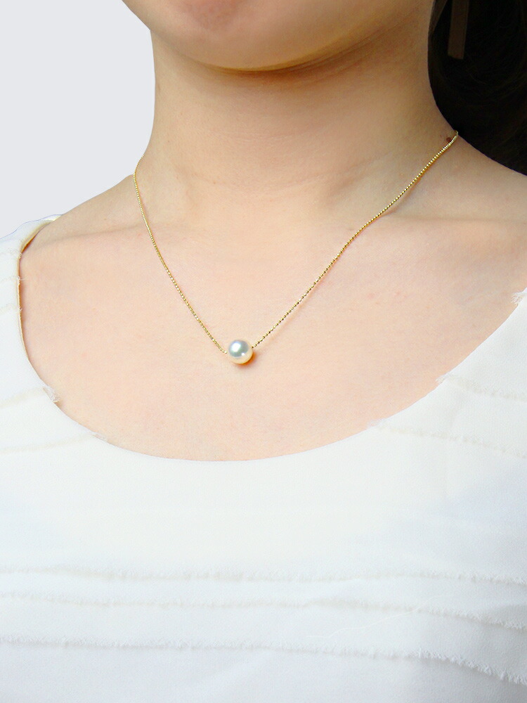 Stellari シンプルパールペンダントネックレス Ф 楽天市場】ダイヤモンド ネックレス 一粒 パール 真珠 2連