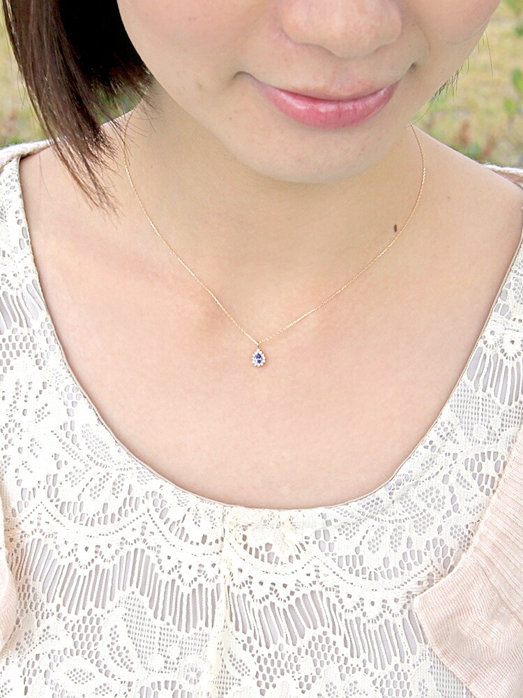 ムーンレーベル 公式] タンザナイト ネックレス ダイヤモンド Color