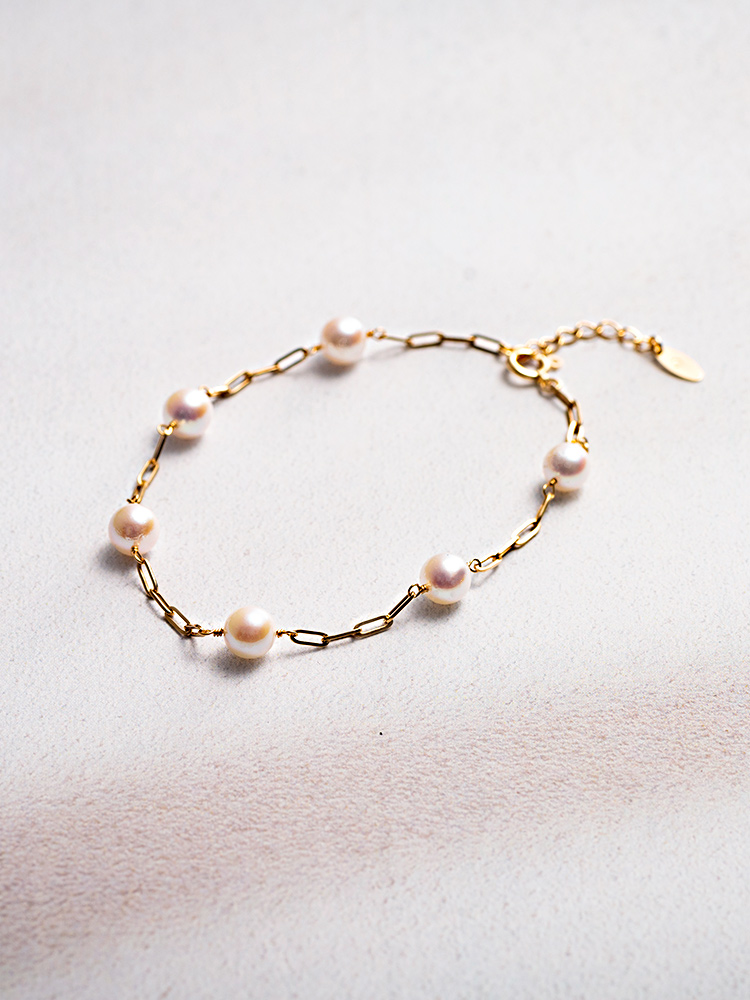 ムーンレーベル 公式] パール ブレスレット 5.5mm アコヤ真珠