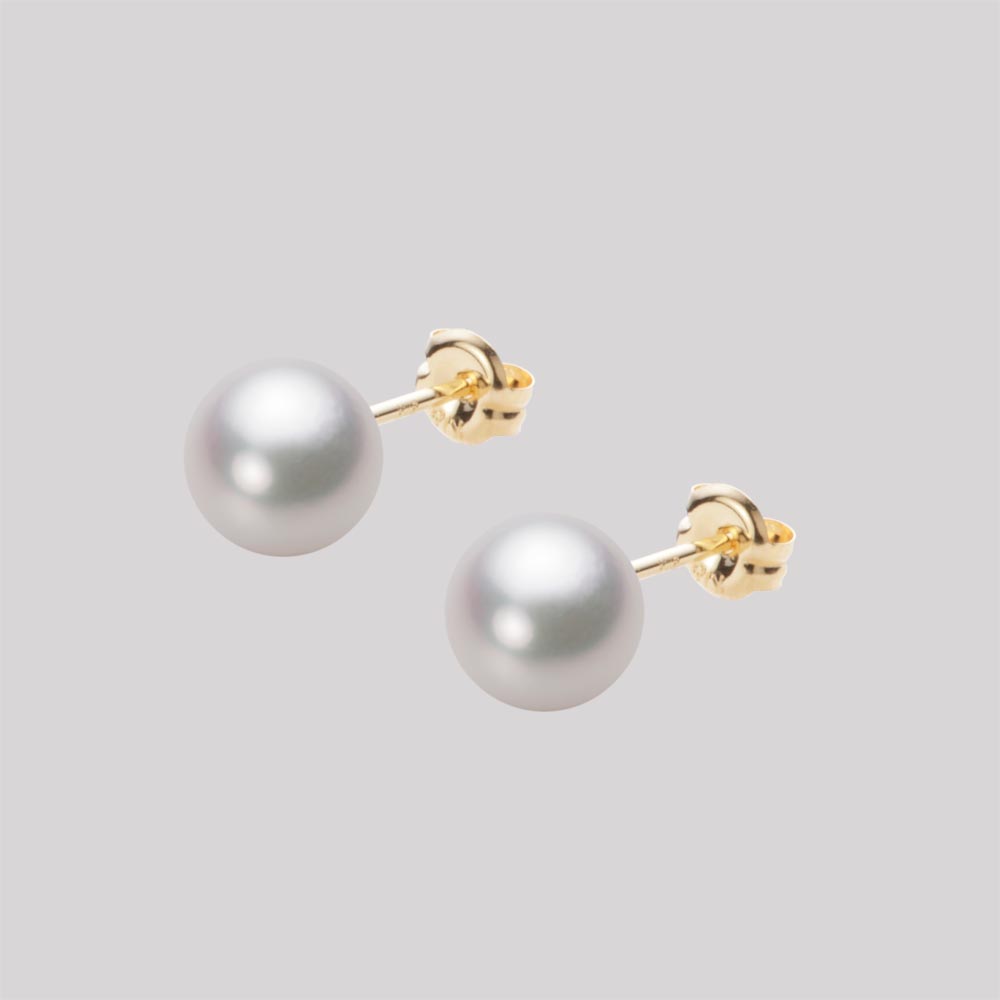ムーンレーベル 公式] パール ピアス レディース あこや真珠 8.0mm