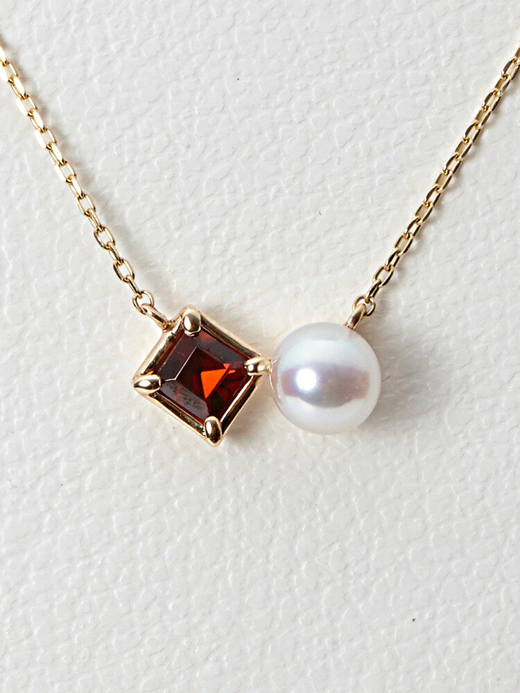 900 ガーネット パール ペンダント JEWEL（ジュエル） [ムーンレーベル 公式] ガーネット ネックレス