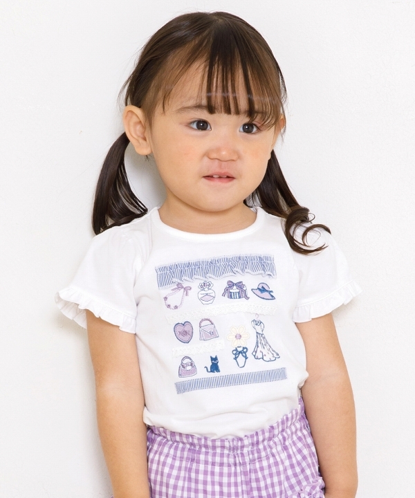 アウトレットセール 80cm限定 90cm限定 子供服 女の子 Tシャツ 半袖 ベビー 普段着 通園...