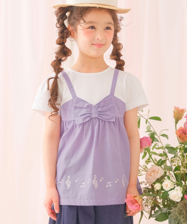 MOONONNON（むーのんのん） 子供服 女の子 Tシャツ 半袖 普段着 通学