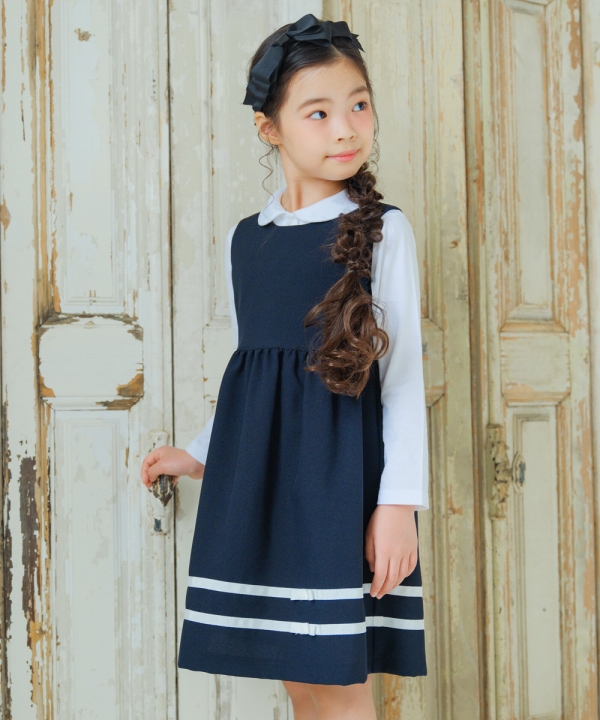 子供服 女の子 ワンピース ジャンパースカート 日本製 入学式 通学 