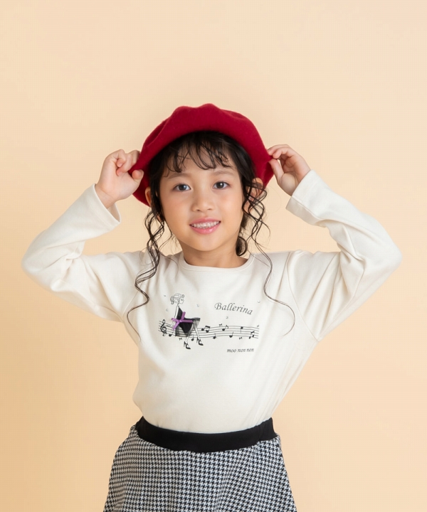 MOONONNON 子供服 女の子 Tシャツ 秋冬 長袖 綿100％ ロンT