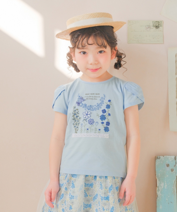 子供服 女の子 Tシャツ 春夏 半袖 子ども服 こども キッズ ベビー 綿100％ コットン お花 ...