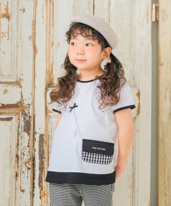 子供服 女の子 Tシャツ 春夏 半袖 子ども服 こども キッズ ベビー 綿100％ コットン チェッ...