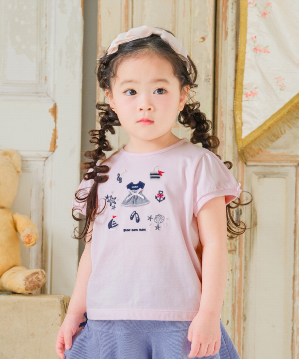 子供服 女の子 Tシャツ 夏服 半袖 子ども服 こども キッズ ベビー 綿100％ コットン ピンク...