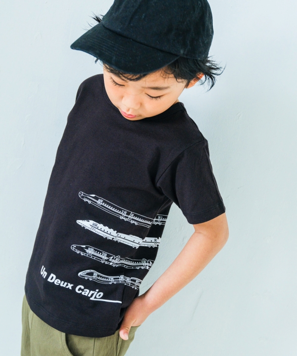 子供服 男の子 Tシャツ 春夏 半袖 綿100％ ベビー キッズ 電車 ロゴ プリント コットン か...