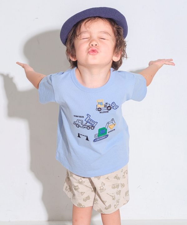 セール♡　ハンドメイド　子供服　コクーンTシャツ　100㎝ maffon 車柄 MOONONNON（むーのんのん） アウトレットセール春夏 80cm限定 120cm