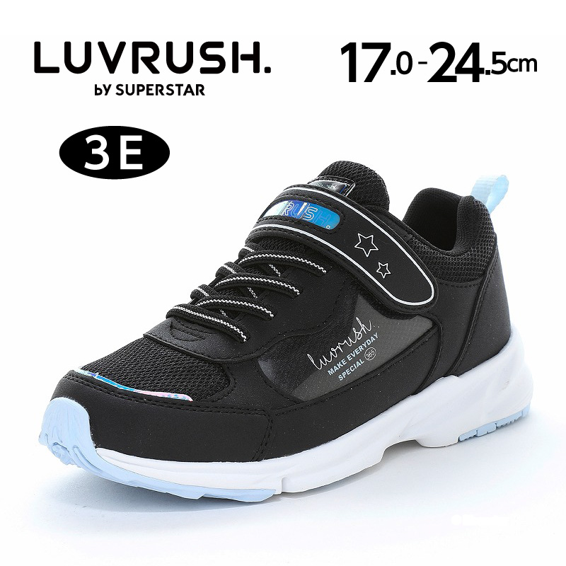 【新品】LUVRUSH ブラック ベージュ　スニーカー　22.5 女の子　3E ムーンスター 公式ショップ - ラブラッシュ｜Yahoo!ショッピング