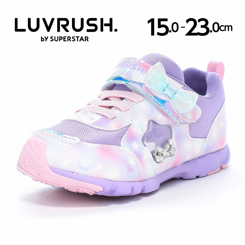 ムーンスター ラブラッシュ スーパースター スニーカー 軽量 子供靴 キッズ ジュニア シューズ バネのチカラ LUVRUSH LV 1274 [2026年秋冬新作]5月28日発売 百選 | ムーンスター スーパースター | 01