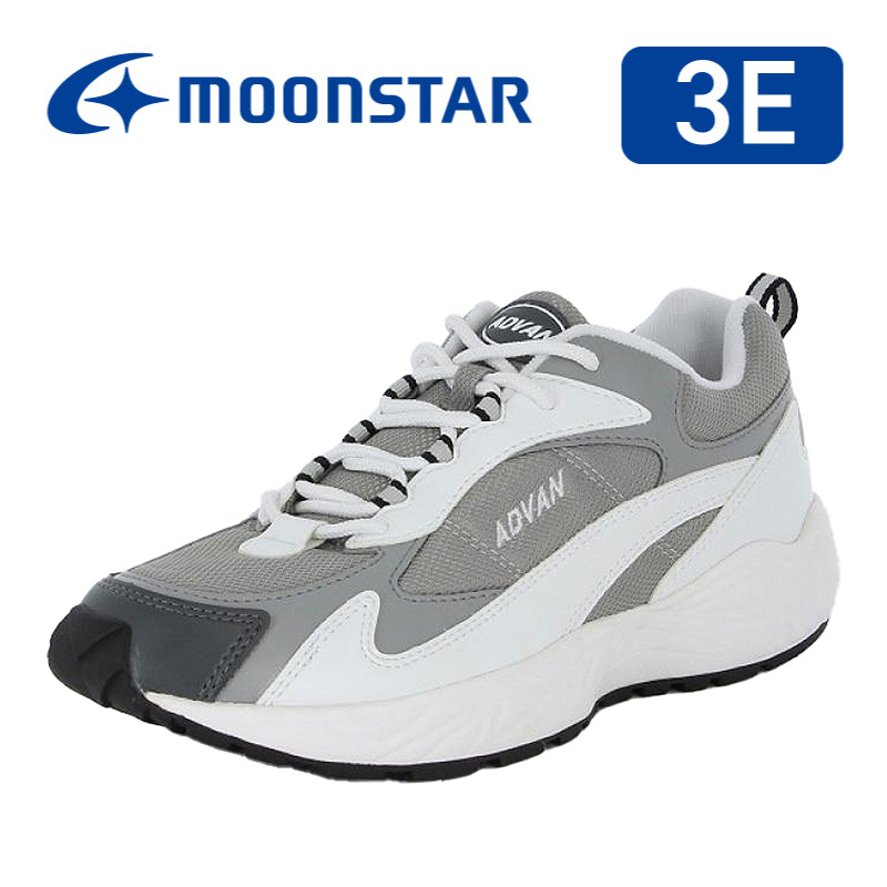 店舗スニーカー 幅広3E 軽量 moonstar ウォーキングシューズ ADVAN2000-01 ホワイト レディース [セール] メンズ ムーンスター  ネービー アドバン セ再6月18日 シューズ