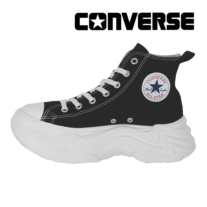 CONVERSE ALL STAR 厚底スニーカー ホワイト/ブラック CONVERSE コンバース 厚底 スニーカー レディース ハイカット