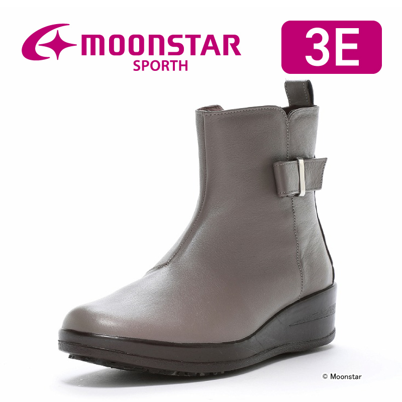 MOONstar レディース革ブーツ ムーンスター スポルス 日本製 本革 撥水 防滑 レディース