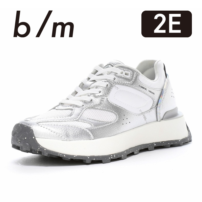 ムーンスターb/m ホワイト×グリーン 厚底スニーカー ムーンスター B/M スニーカー レディース b/m 01 チャグ 厚底 2E
