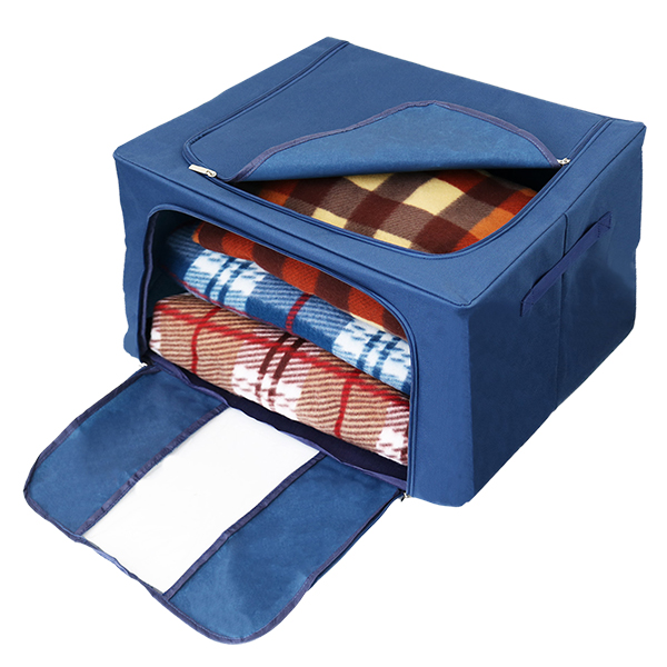 収納ボックス フタ付き 折りたたみ 窓付 収納BOX 積み重ね 66L