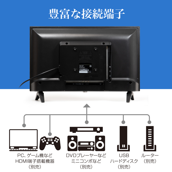 テレビ 24型 液晶テレビ 24インチ TV チューナーレス スマートテレビ