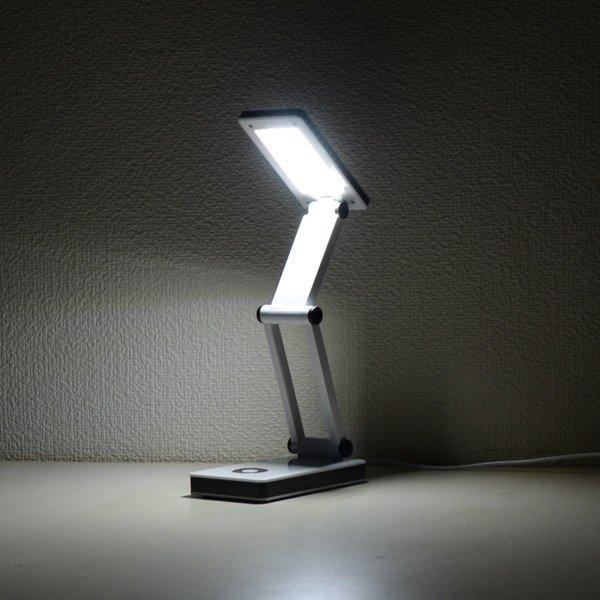 折りたたみ デスクライト 30灯LED 乾電池 USB充電 コードレス 照明