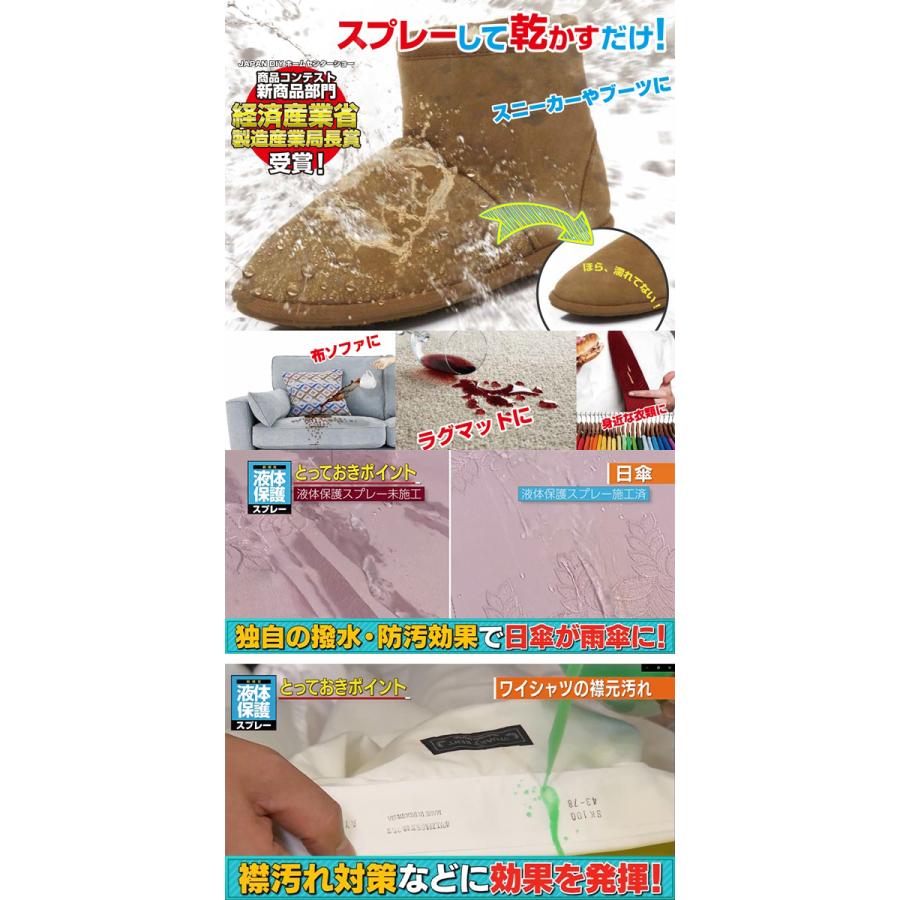 超防汚 超撥水 液体保護スプレー 撥水スプレー 日本製 300ml 靴