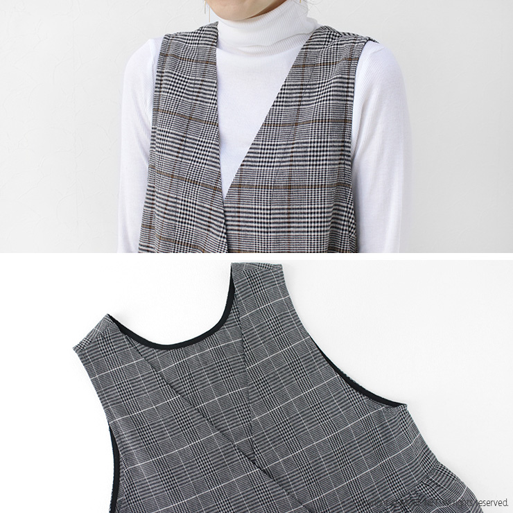 ブルーウィロー blue willow C/LグレンCHジャンパースカート 01DFP13428 ワンピース グレンチェック 前後2WAY ロング丈 レディース /返品・交換不可/SALE セール |  | 08