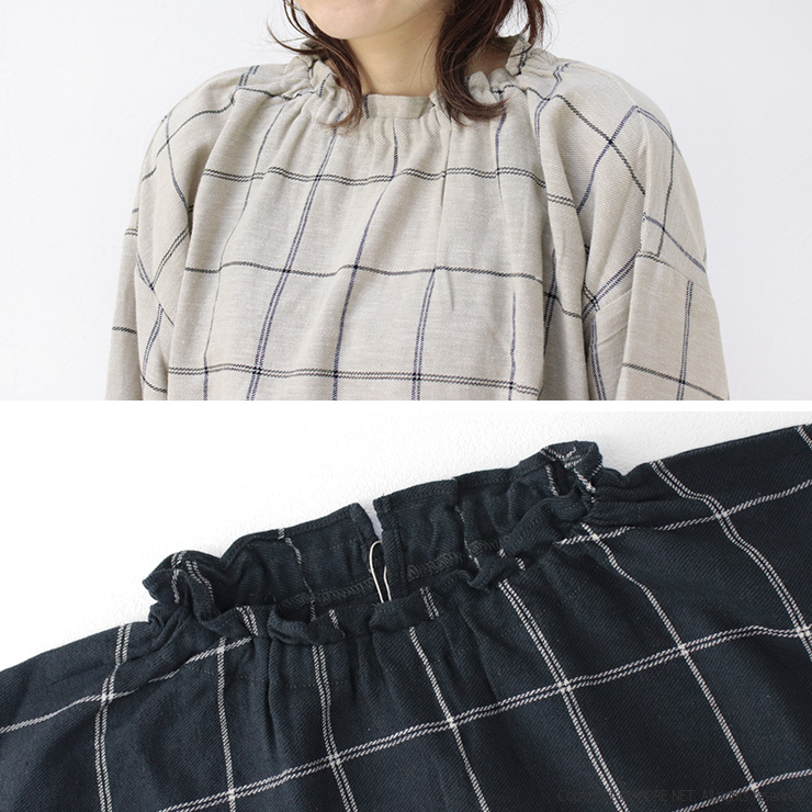 ブルーウィロー blue willow コットンリネンパネルCH起毛フリルブラウス 01DWP11508 トップス 長袖 パネルチェック レディース /返品・交換不可/SALE セール |  | 07