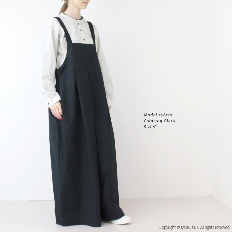 ブルーウィロー blue willow コットンタイプライターサロペット