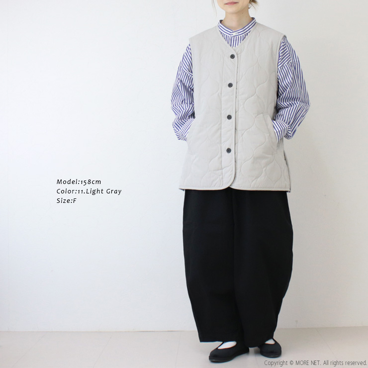 ブルーウィロー blue willow キルティングベスト 01EFP16468 中綿 無地