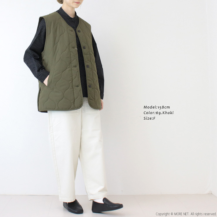 ブルーウィロー blue willow キルティングベスト 01EFP16468 中綿 無地
