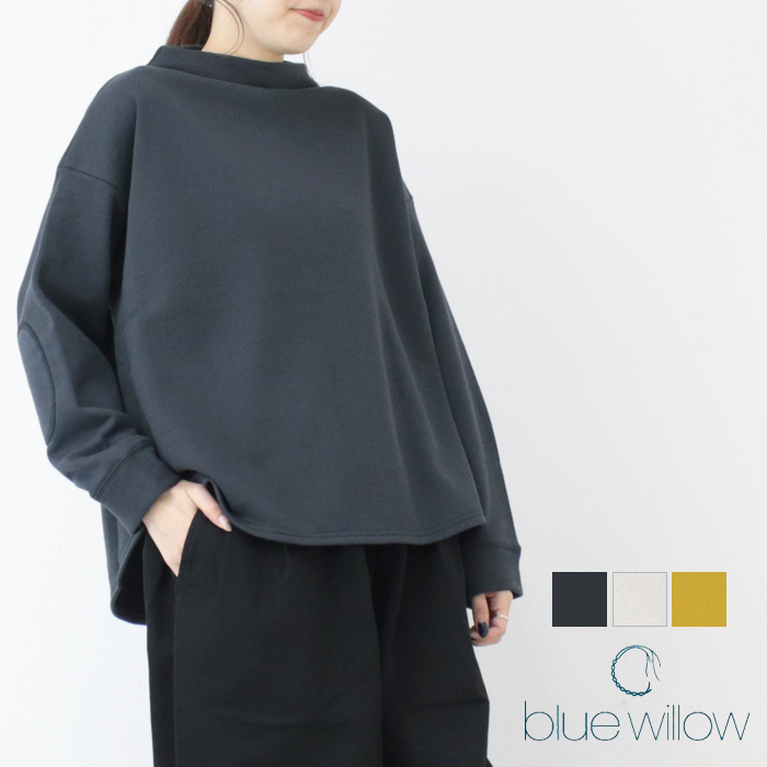 ブルーウィロー blue willow 30/10コーマ裏毛カットソープルオーバー 01EFP39464 スウェット 長袖 日本製 レディース ブルーウィロー blue willow 30/10コーマ裏毛カットソープルオーバー
