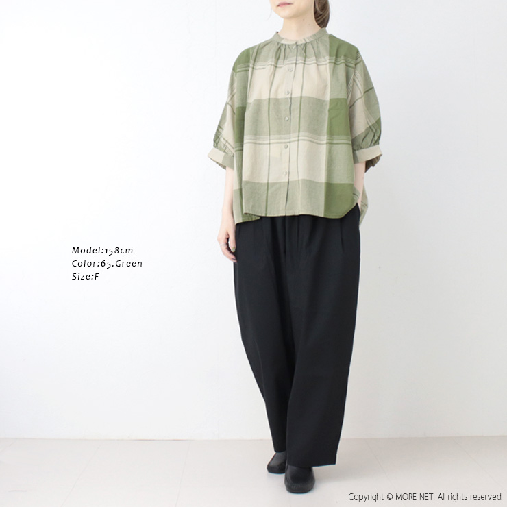 ブルーウィロー blue willow コットンリネン細番手ブロックCHブラウス 01EUP11304  シャツ  レディース 2025春夏 /返品・交換不可/SALE セール |  | 04