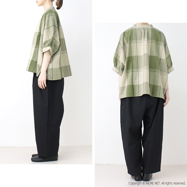 ブルーウィロー blue willow コットンリネン細番手ブロックCHブラウス 01EUP11304  シャツ  レディース 2025春夏 /返品・交換不可/SALE セール |  | 06