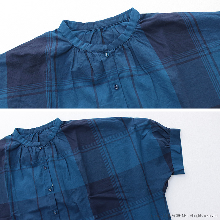 ブルーウィロー blue willow コットンリネン細番手ブロックCHブラウス 01EUP11304  シャツ  レディース 2025春夏 /返品・交換不可/SALE セール |  | 07