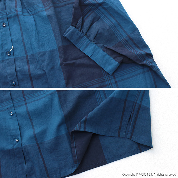 ブルーウィロー blue willow コットンリネン細番手ブロックCHブラウス 01EUP11304  シャツ  レディース 2025春夏 /返品・交換不可/SALE セール |  | 08