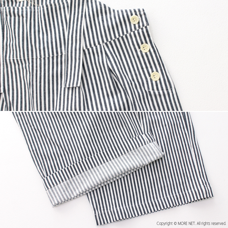 SALE セール/ブルーウィロー blue willow コットン三つ綾サロペット 01EUP14245 パンツ 無地 ストライプ ワイド レディース 2025春夏 /返品・交換不可 |  | 08