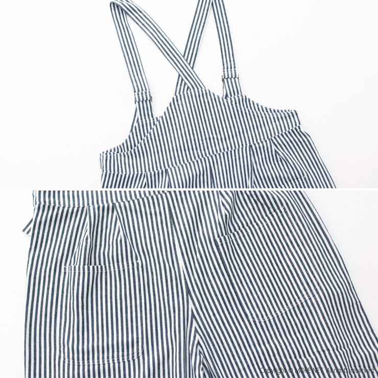 SALE セール/ブルーウィロー blue willow コットン三つ綾サロペット 01EUP14245 パンツ 無地 ストライプ ワイド レディース 2025春夏 /返品・交換不可 |  | 09