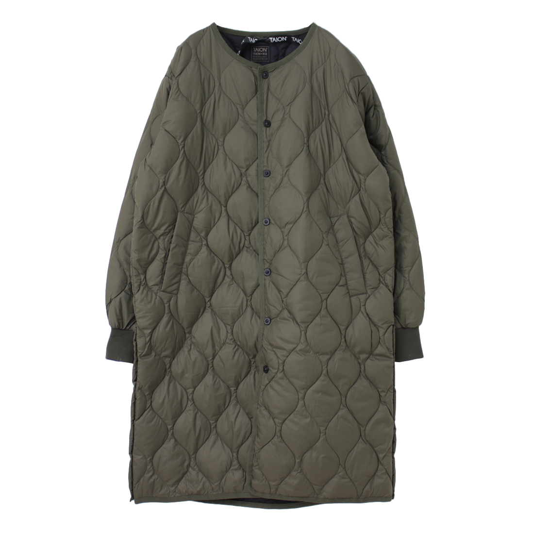 タイオン TAION ミリタリーオーバーサイズクルーネックダウンコート ソフトシェル 104LSBPML-LONG アウター キルト 中綿 ロング レディース メンズ 2025秋冬 | TAION | 02